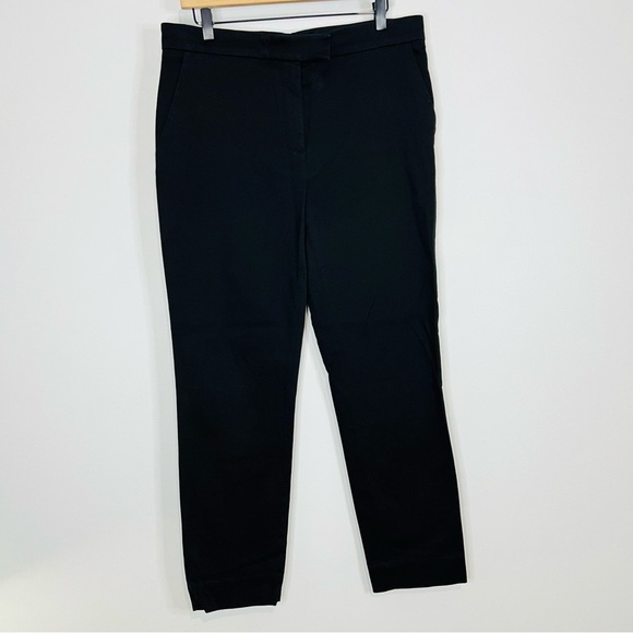 COS Black Knit Textured Cotton-Blend Straight Leg Trousers 40 - Picture 1 of 8